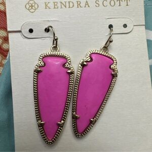 Kendra Scott Fuchsia and Silver Statement Earrings skylar
